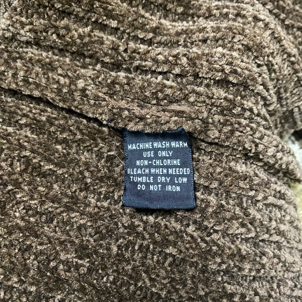 Arizona Jean Co. Men’s Brown & Tan Striped 1/4 Zip Ribbed Sweater Size Large - Picture 6 of 7